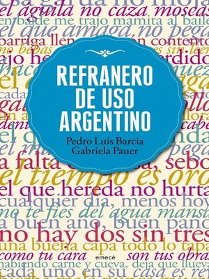 cover image of Refranero de uso argentino
